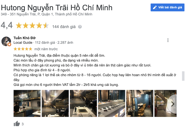 Bài phê bình hutong Nguyễn Trãi
