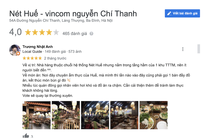 review nha hang net hue nguyen chi thanh