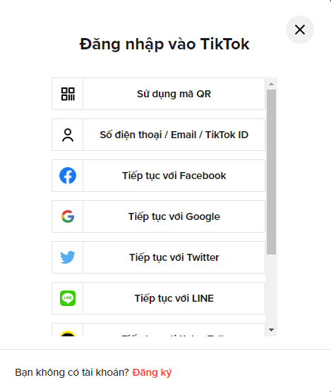 dang nhap tik tok 2